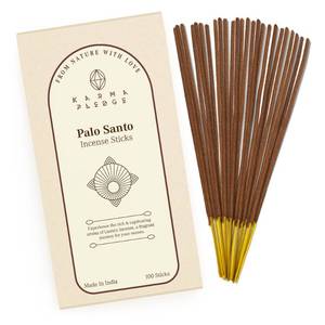 lot 10002 image: KarmaPledge Palo Santo Incense Sticks, Burn Time 45-60 Min, 100 Sticks