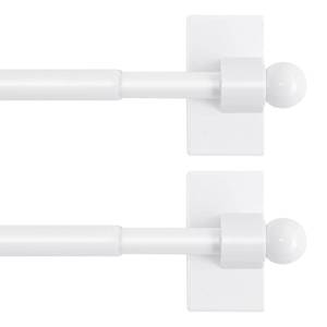 lot 10003 image: H.VERSAILTEX 2 PACK Magnetic Curtain Rods for Metal Doors, 16 to 28 Inch, 12 Inch Diameter, Multi-Use Adjustable Appliances for French Doors Magnetic Cafe Curtain Rod(White)