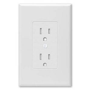 lot 10009 image: Taymac 2600W Masque Revive Polycarbonate White 1-Gang Cover, Replaces Old and Discolored Wall Plate for Electrical Outlet, Decor and Home Improvement Essentials