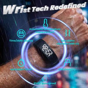lot 10036 image: NLCCLTQ Vibrating Alarm Wristband Silent Clock for Heavy Sleepers Wake up Wrist Bracelet Deaf People Smart Digital Watch Men Work Out Wearable Shock Sleep Apnea Devices Battery Travel with Woman
