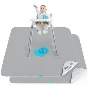 lot 10056 image: Splat Mat 2 Pack for Under High Chair Waterproof Splash Mat 42�46