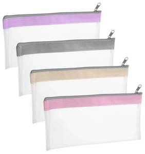 lot 10101 image: 4 Pcs Small Clear Makeup Bag, Mini Clear Zipper Pouch Bag Organizer Pouch