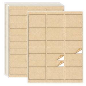 lot 10107 image: NATURALABEL Kraft Labels for Laser & Inkjet Printers, 1x2-58, 30 Sheets