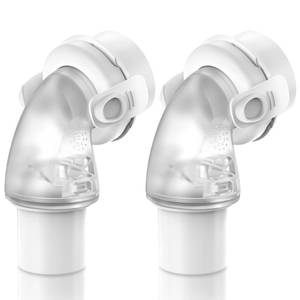 lot 10116 image: 2 Packs Replacement Swivel Elbow Connector for Airfit F20 F30, FSA HSA Eligible, QuiteAir Elbow Quick-Release,Great-Value CPAP Supplies by Medihealer