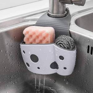 lot 10403 image: Sponge Holder for Kitchen Sink 2 Pack, Over Faucet Kitchen Sink Caddy
