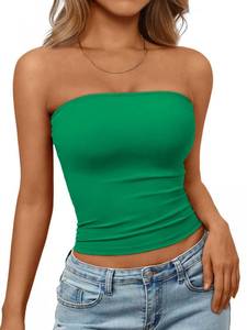 lot 10409 image: Trendy Queen Womens 2026 Strapless Tube Top Green, SMALL
