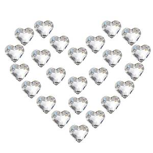lot 10430 image: 24pcs Small Crystal Heart Prisms Suncatchers 20mm Clear Glass Beads