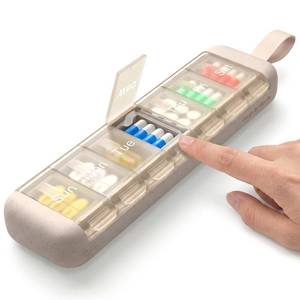 lot 10431 image: Ideerfit 7 Day Pill Organizer, 1 Time a Day Pill Case, Weekly Medicine Box Travel, Dosey Medication Container for Vitamin Meds Supplement Tablet Dispenser Storage Holder Arthritis Friendly Easy Open