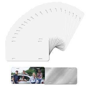 lot 10441 image: 20 Pcs DIY Picture Sublimation Blank Aluminium Metal Plates Tag for Design Work (White)