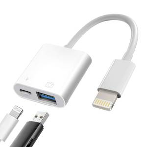 lot 10462 image: Apple MFi Certified Lightning to USB Camera Adapter with Charging Port for iPhone, High-Speed & Portable USB 3.0 Female OTG Adapter for iPad, Support Flash Drives Keyboard, Plug and Play
