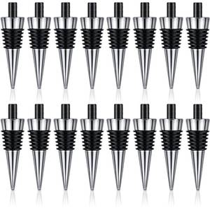 lot 10465 image: Honeydak 16 Pieces Stainless Steel Wine Bottle Stoppers with Silicone Seal