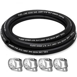 lot 10471 image: HOUSUN Fuel Line Hose 316 Inch ID, 5FT Fuel Hose, with 4 Clamps