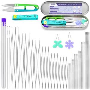 lot 10494 image: UOOU 86 Pcs Beading Needle Set, 6 Sizes Beading Needles for Seed Beads