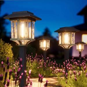 lot 11265 image: XMCOSY Solar Pathway Lights 6-Pack 22-Inch