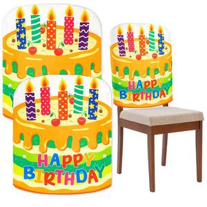 lot 12281 image: Cochie Birthday Chair Cover Set, Canvas, 21.65x26.38in
