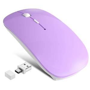 lot 12294 image: FYBC Wireless Bluetooth Mouse, Purple, Rechargeable