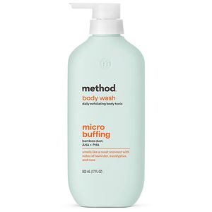 lot 12312 image: Method Exfoliating Body Wash Lavender Eucalyptus 17 fl oz