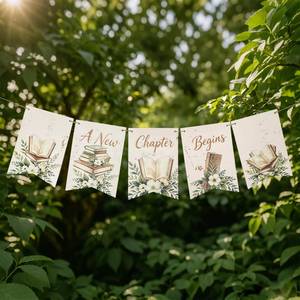 lot 12326 image: Boodecor A New Chapter Begins Banner, 70in