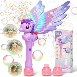 lot 12337 image: Dolanus Unicorn Bubble Wand with LED Lights and Sound