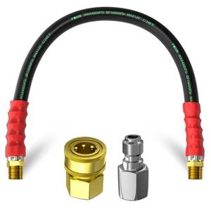 lot 12344 image: POHIR Pressure Washer Whip Hose 2ft 38 4800PSI