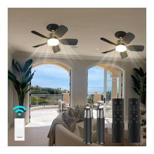 lot 13154 image: Aupuslite 20 Socket Fan Light with Remote