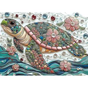 lot 13158 image: PuzzOne 1000 Piece Jigsaw Puzzle Sea Turtle Ocean