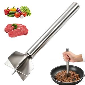 lot 13159 image: Dreamoon Stainless Steel 6-Blade Meat Masher