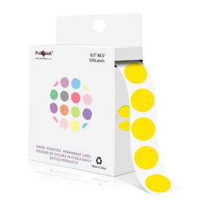 lot 14267 image: Parlaim 12 Inch Round Adhesive Color-Code Dot Stickers, 500 Count