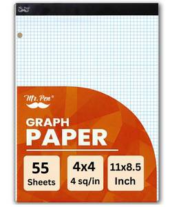 lot 14310 image: Mr. Pen Graph Paper Pad, 8.5x11, 4x4 Grid, 55 Sheets