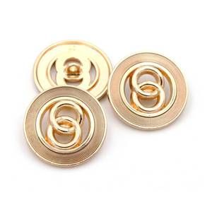 lot 14318 image: Vingol Metal Hollow Buttons 5pc Set 18-25mm