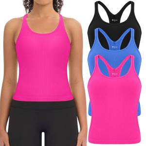 lot 14321 image: Missclub Workout Tops Tanks Built-in Bra 3-Pack Sz. S