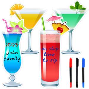 lot 14347 image: Treela 4-Piece Cruise Door Magnets with 3 Paint Pens
