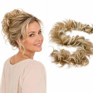 lot 14358 image: CAISHA Hairpiece Curly Messy Updo Blonde Mix HW11
