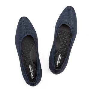lot 14367 image: Frank Mully Womens Knit Ballet Flat Square Toe Navy