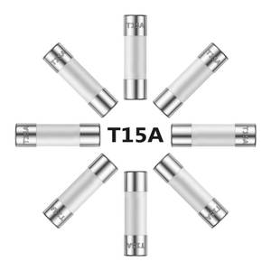 lot 14376 image: Allecin Ceramic Fuses 15A 250V 5x20mm (10-Pack)