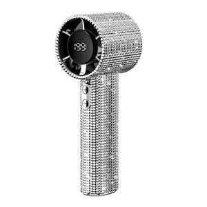 lot 14385 image: Mulstio Luxury Diamond Handheld Fan USB-C Rechargeable