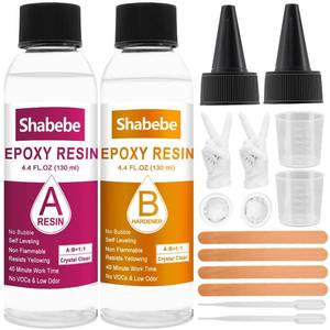 lot 14400 image: Shabebe Epoxy Resin 8.8oz Crystal Clear 11 Casting Kit