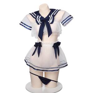 lot 14407 image: Ruocealya Sheer Sailor Uniform Lingerie Set S-M
