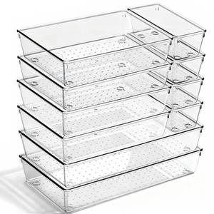 lot 17073 image: CHOWAY Clear Drawer Organizer Trays 10-Pack