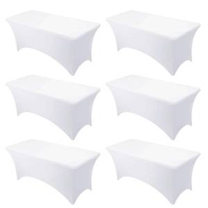 lot 17099 image: Dailyset 6-Pack Premium White Spandex Tablecloths
