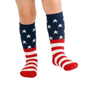 lot 18256 image: OVOY Kids Patriotic Knee High Soccer Socks 4-6 Years