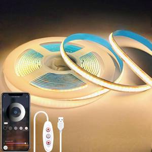 lot 18296 image: Yeewhale COB LED Strip Lights 6.6FT 3000K 5V USB