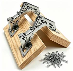 lot 18313 image: Wanlian 170° Soft Close Frameless Cabinet Door Hinges