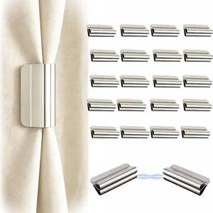 lot 18327 image: Magnetic Curtain Clips, 20 Pair Set