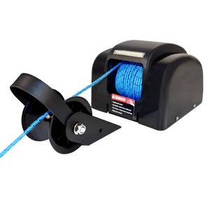 lot 19302 image: Acdet 45 LBS Electric Boat Anchor Winch, Saltwater Electric Anchor Winch wWireless Remote Control & 98.42ft of Pre-Wound Anchor Rope 12V Marine Windlass Anchor Winch,Black