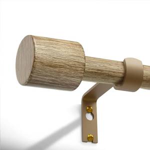 lot 19305 image: QDWIS Boho Weathered Wood Curtain Rods for Windows 48 to 84 inch 1 Adjustable Heavy Duty Curtain Rod with Handmade Wood Grain Design Decorative Drapery Rods for Living Room Bedroom Outdoor