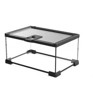 lot 19330 image: AWXZOM Mini Reptile Glass Terrarium Tank, cage for Tarantula Sling Geckos, Frog, Lizards, Chameleons,Turtles Snake Snail Insect Hermit Crab Isopods Reptiles Enclosure (12x8x6inch)