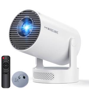 Mini Projector with WiFi 6 Bluetooth 5.4, 4K Support Portable with Lens Cap
