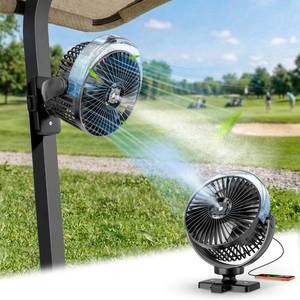 lot 19343 image: BOYISEN Magnetic Golf Cart Misting Fan with 2x Magnets & Secure Strap