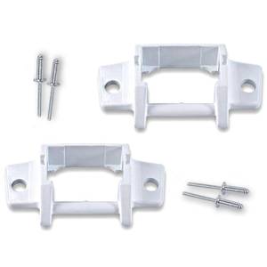 lot 20117 image: UYG Compatible with RV A&E Awning Replacement Foot - Die-Cast Metal - Painted White - wRivets��White 2 pc��